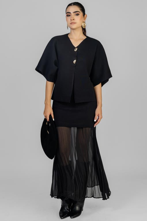 CONJUNTO TEJIDO FALDA PLISADA