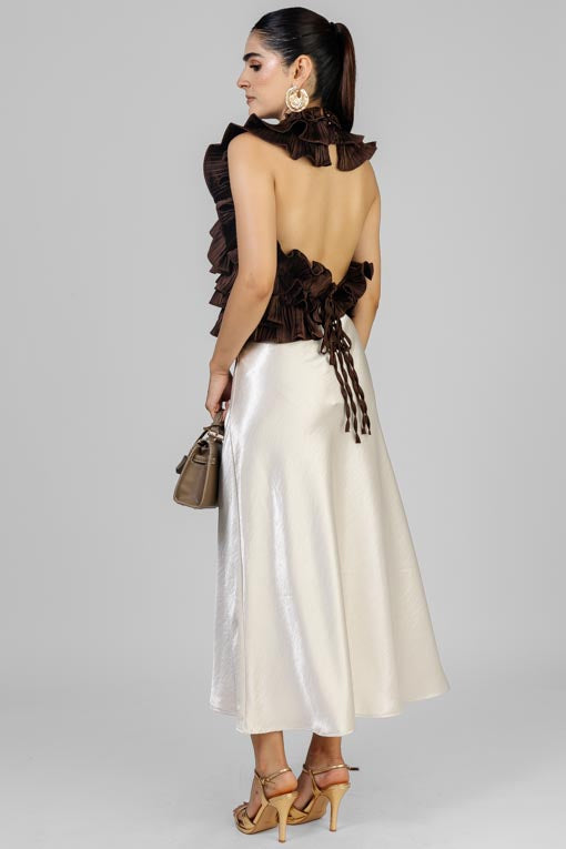 BLUSA HALTER ESCAROLAS