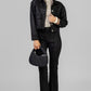 CONJUNTO CHAQUETA GAMUZA NEGRO