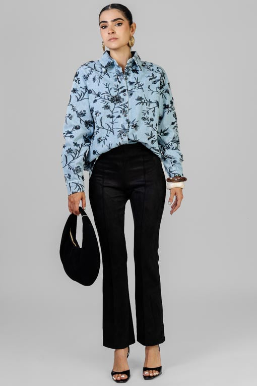 CAMISA DENIM LENTEJUELA