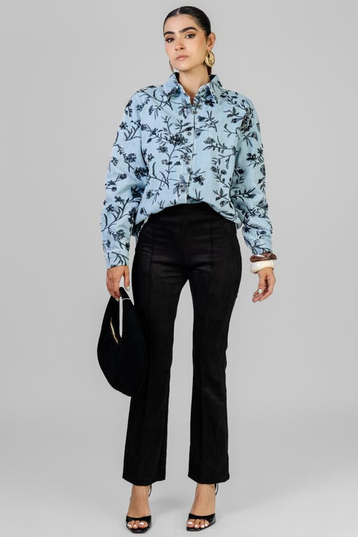 CAMISA DENIM LENTEJUELA