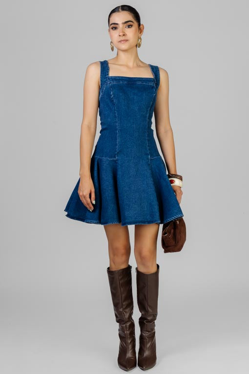 VESTIDO DENIM PEPLUM