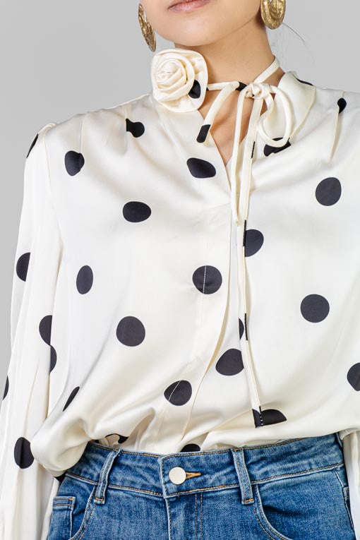 BLUSA POLKA FLOR