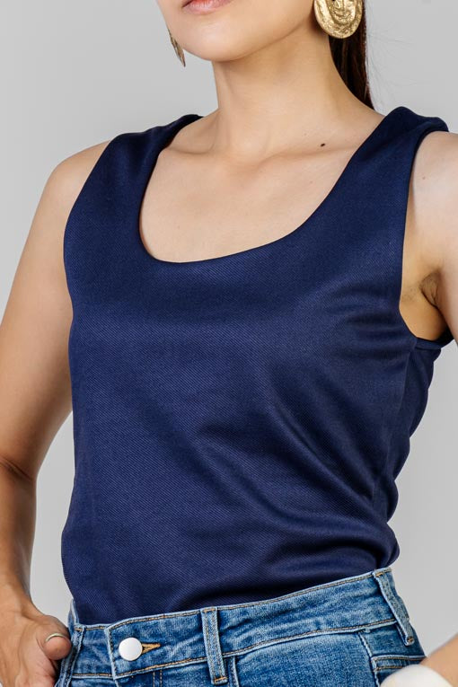 BLUSA BASICA AZUL