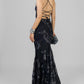 VESTIDO MESH FLORES NEGRO