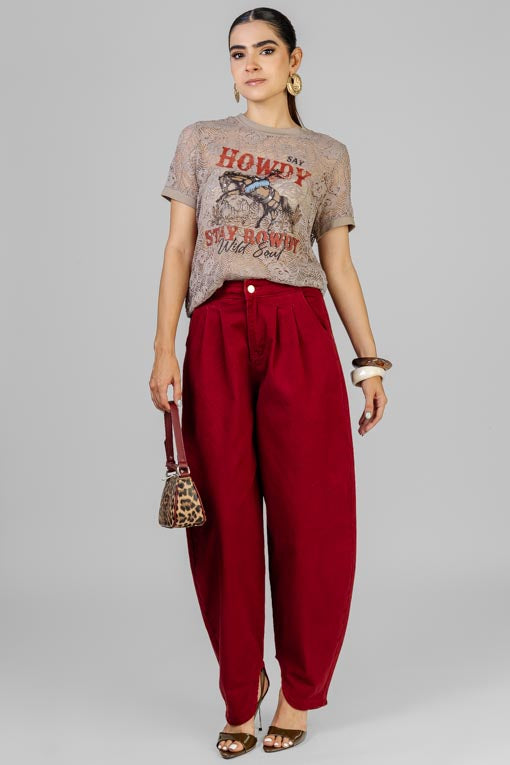 PANTALON BURGUNDY
