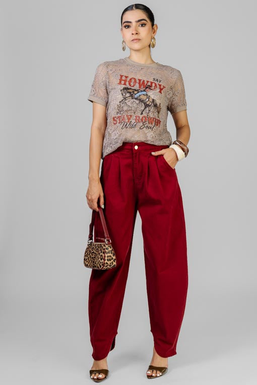 BLUSA ENCAJE ESTAMPADA