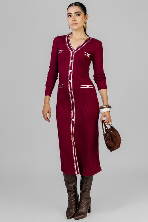 VESTIDO TEJIDO MANGA LARGA