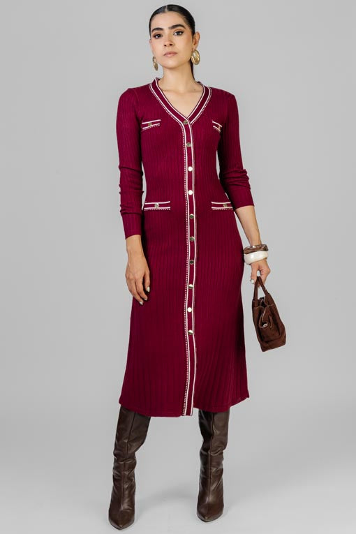 VESTIDO TEJIDO MANGA LARGA