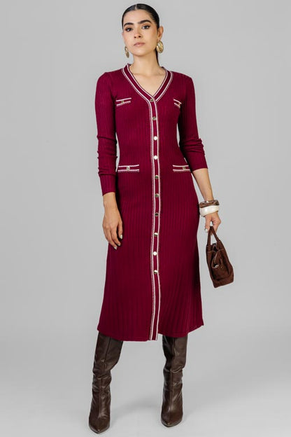 VESTIDO TEJIDO MANGA LARGA