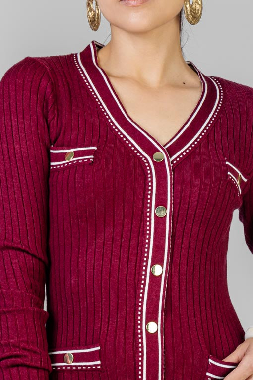 VESTIDO TEJIDO MANGA LARGA