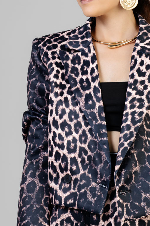 CONJUNTO SACO ANIMAL PRINT