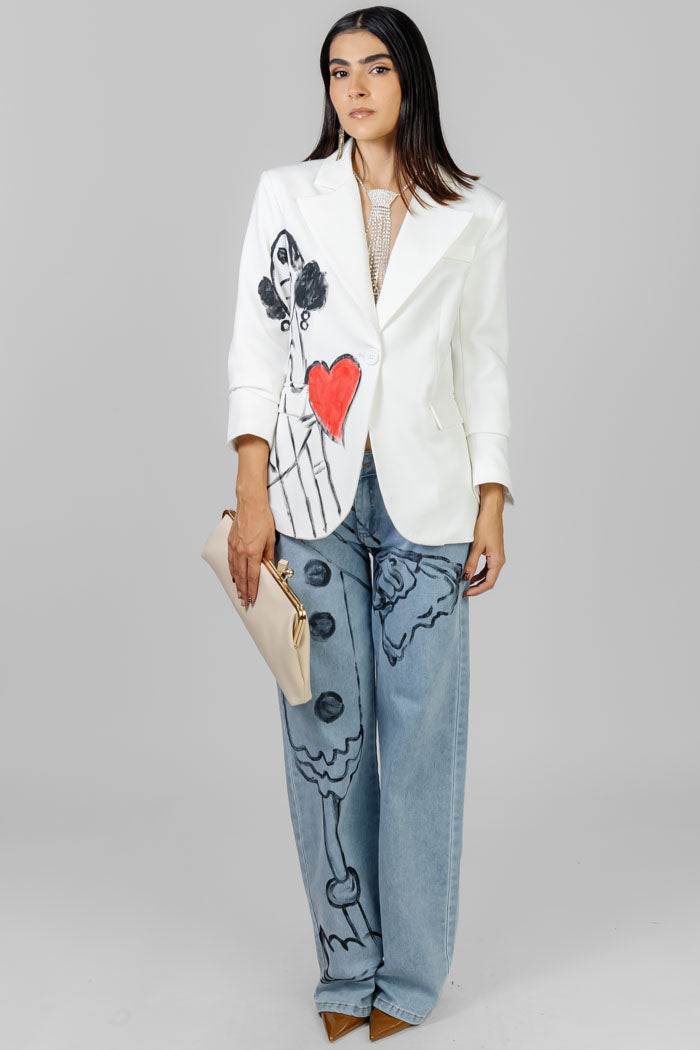 CONJUNTO BLAZER ILUSTRADO