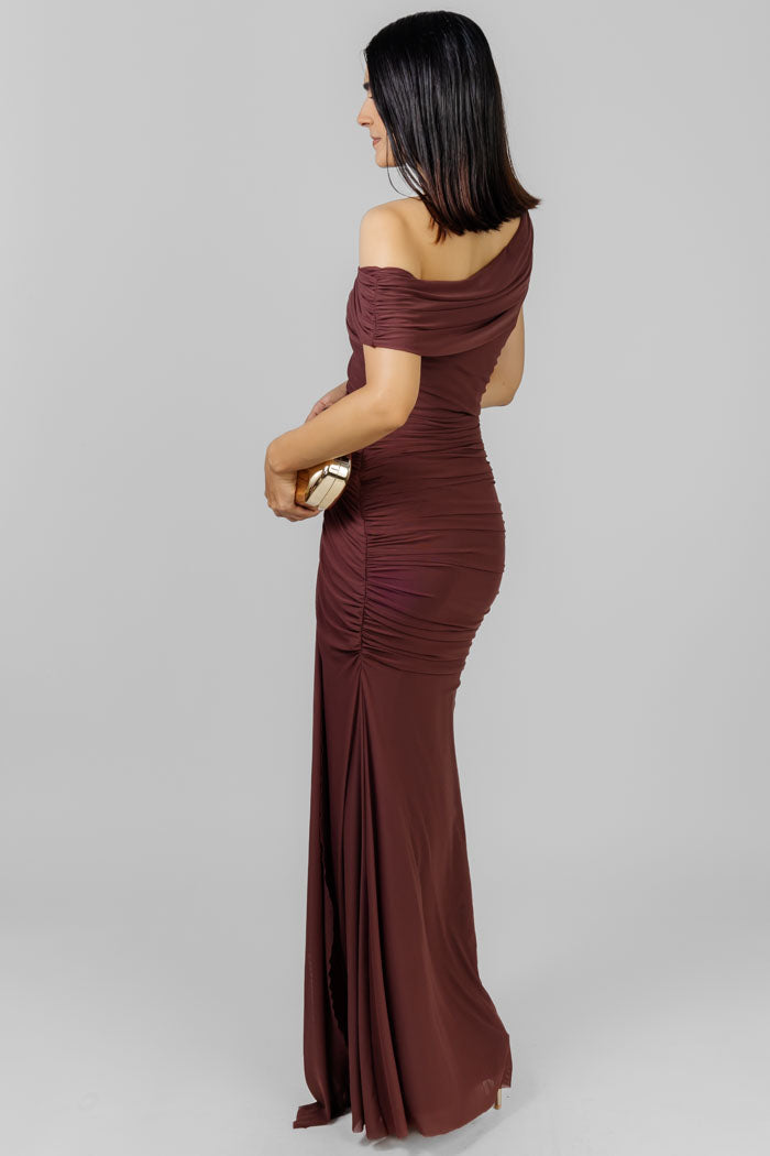 VESTIDO LARGO DRAPEADO