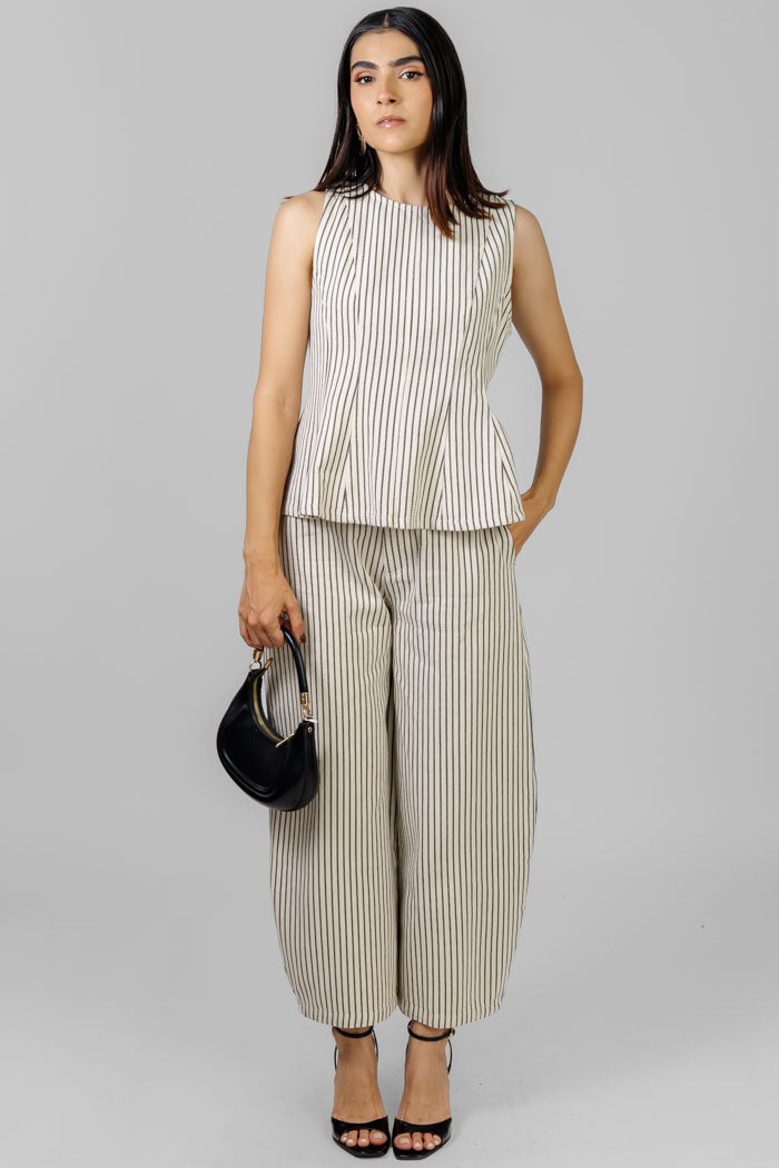 CONJUNTO PEPLUM STRIPES