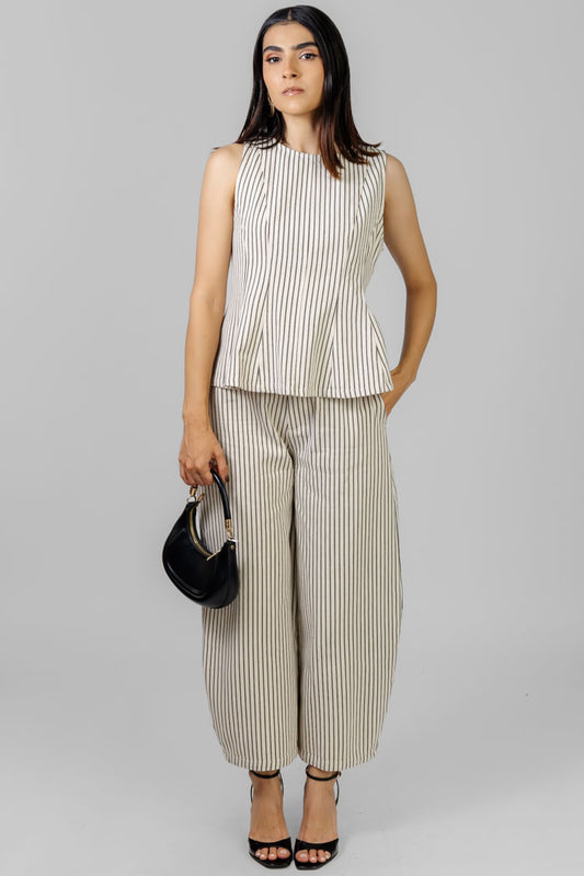 CONJUNTO PEPLUM STRIPES