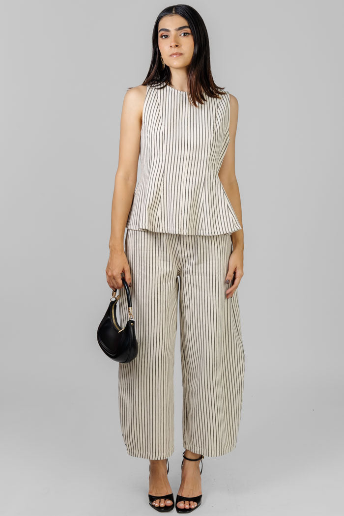 CONJUNTO PEPLUM STRIPES