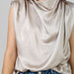 BLUSA SATINADA DRAPEADA