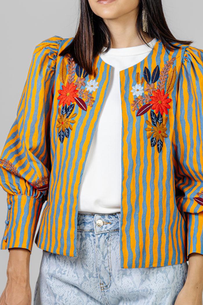 CHAQUETA STRIPES BORDADA