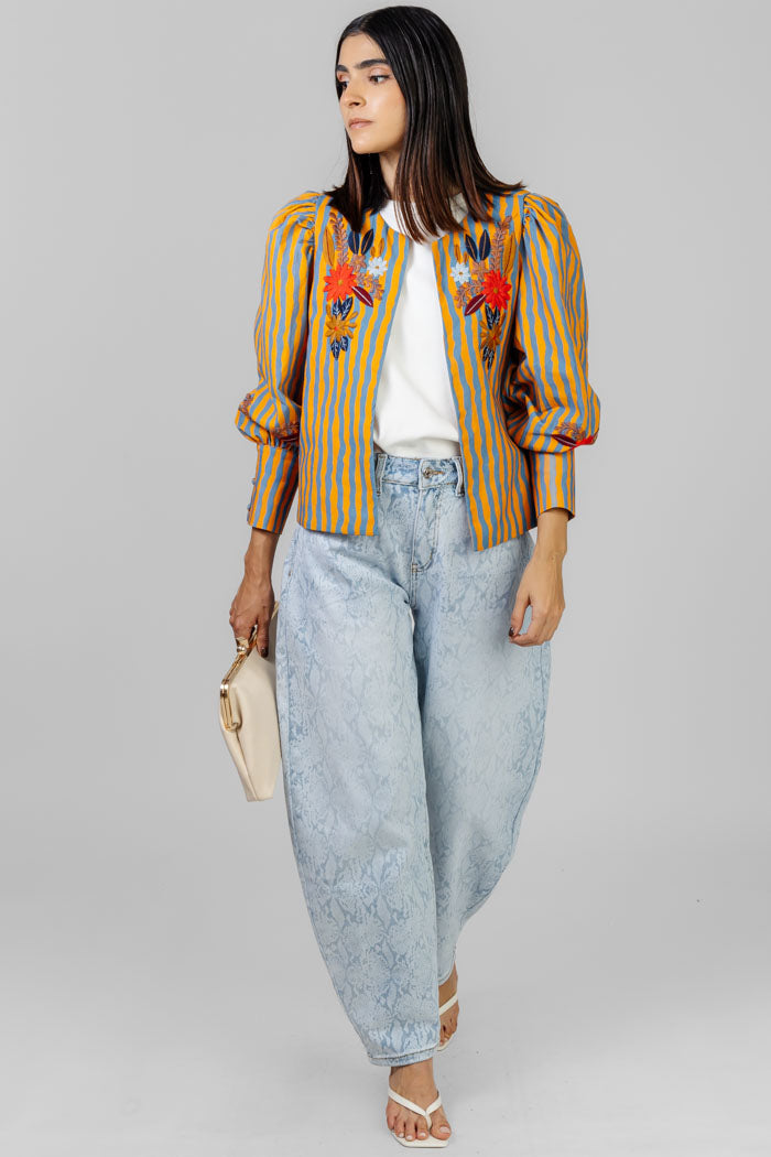 CHAQUETA STRIPES BORDADA