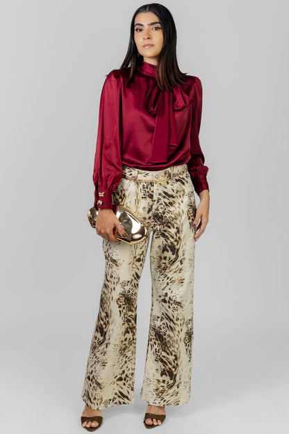BLUSA SATIN LAZO