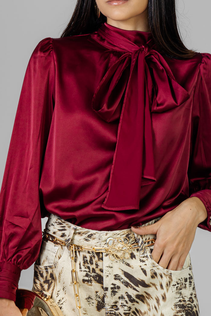 BLUSA SATIN LAZO