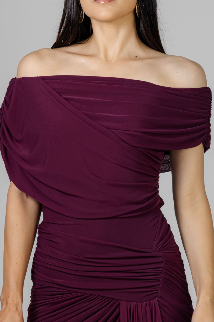 VESTIDO LARGO DRAPEADO