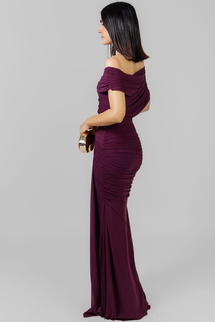 VESTIDO LARGO DRAPEADO