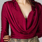 BODY DRAPEADO COLOR VINOTINTO