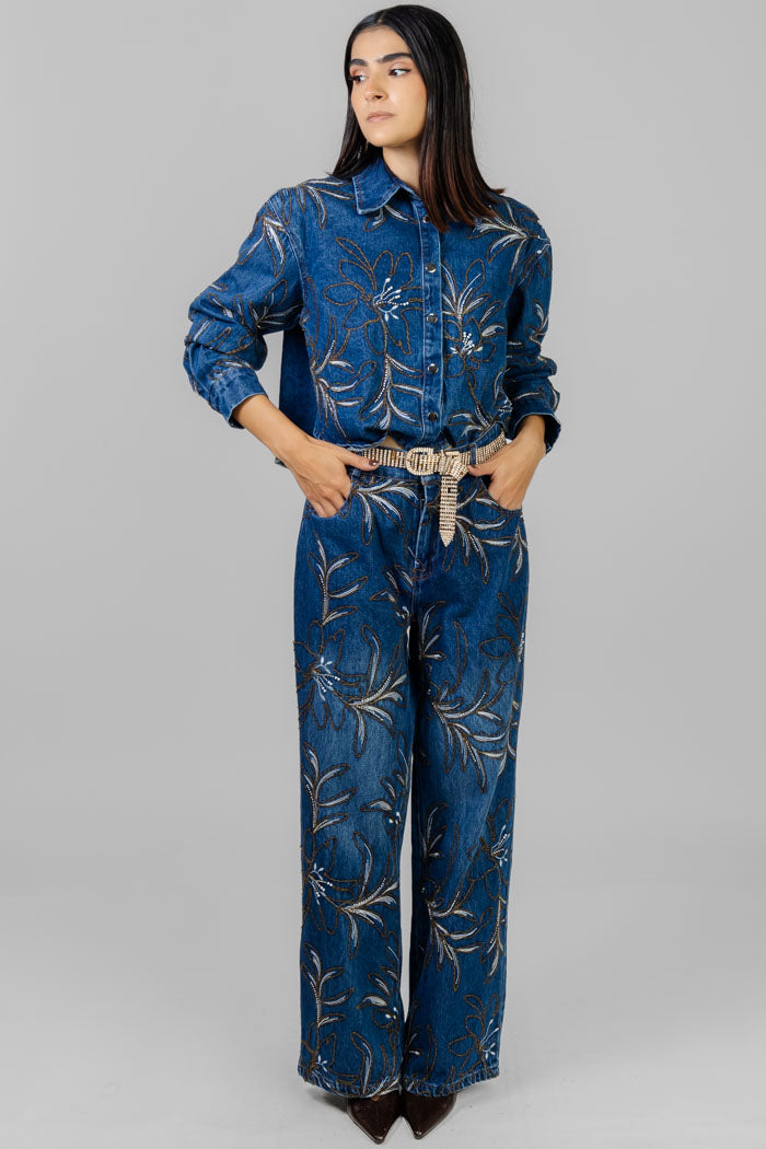 CONJUNTO DENIM BORDADO