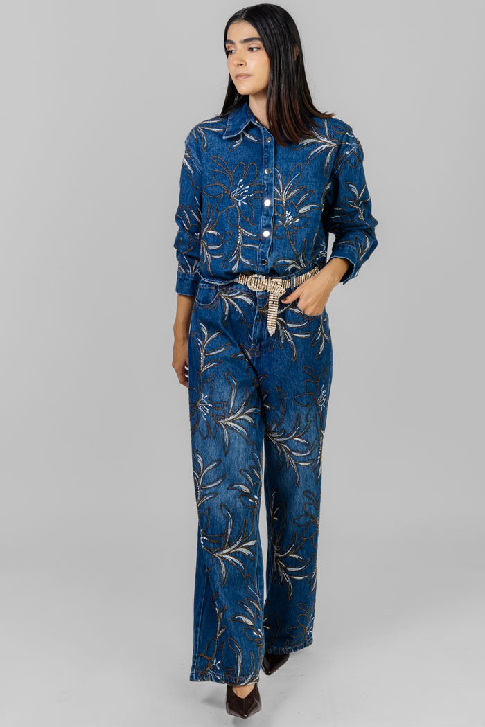 CONJUNTO DENIM BORDADO