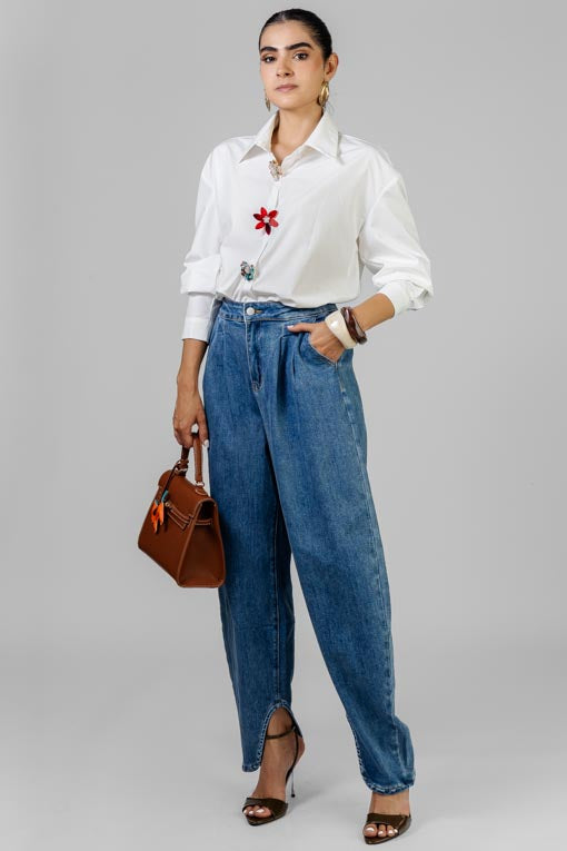 CAMISA BOTONES FLOR