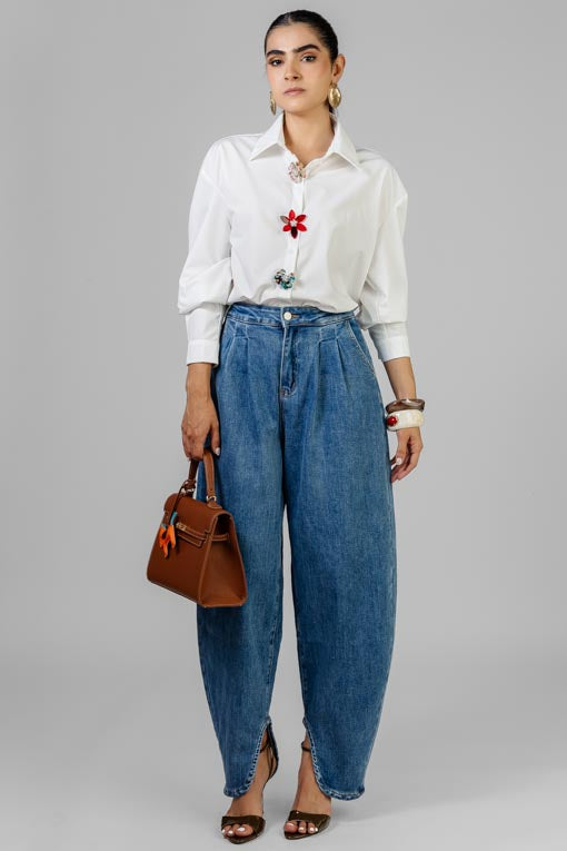 CAMISA BOTONES FLOR
