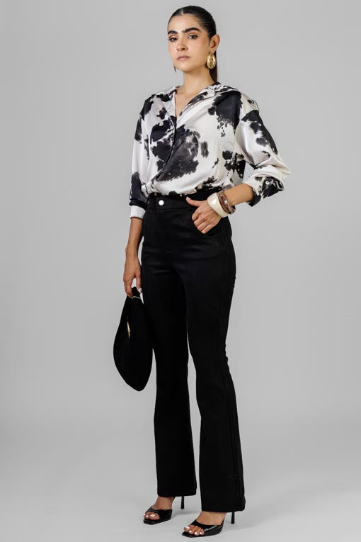 CAMISA COW SATIN