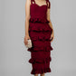 VESTIDO BURGUNDY LAZOS
