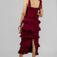 VESTIDO BURGUNDY LAZOS