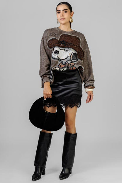 SUDADERA SOMBRERO LENTEJUELAS