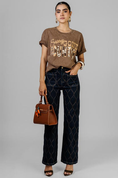 PANTALON PESPUNTES EN ROMBO