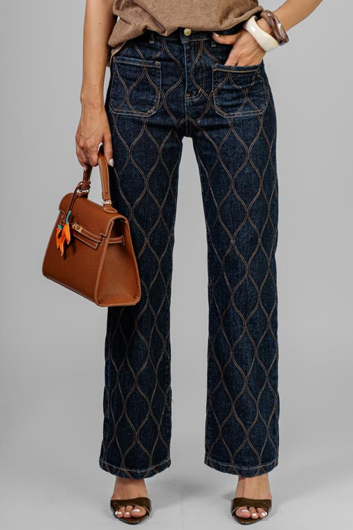 PANTALON PESPUNTES EN ROMBO