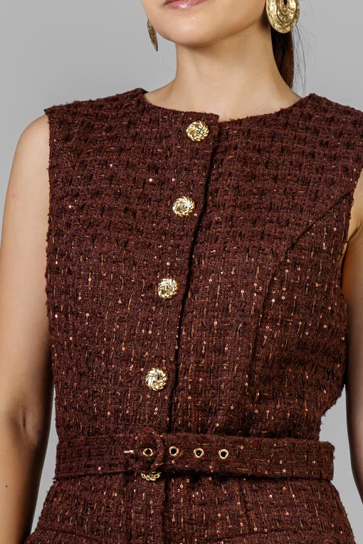 VESTIDO TWEED MOKA