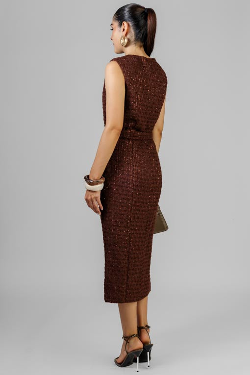 VESTIDO TWEED MOKA