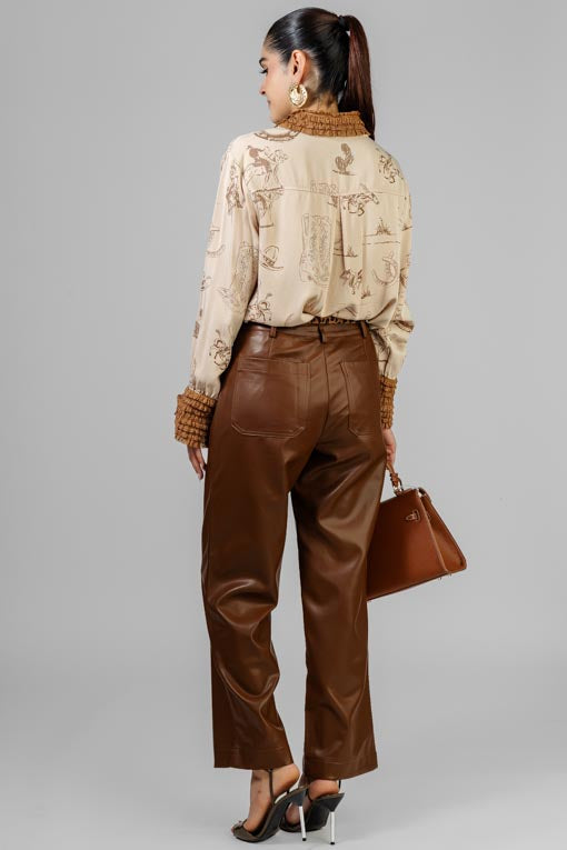 CAMISA CUELLO Y OLANES