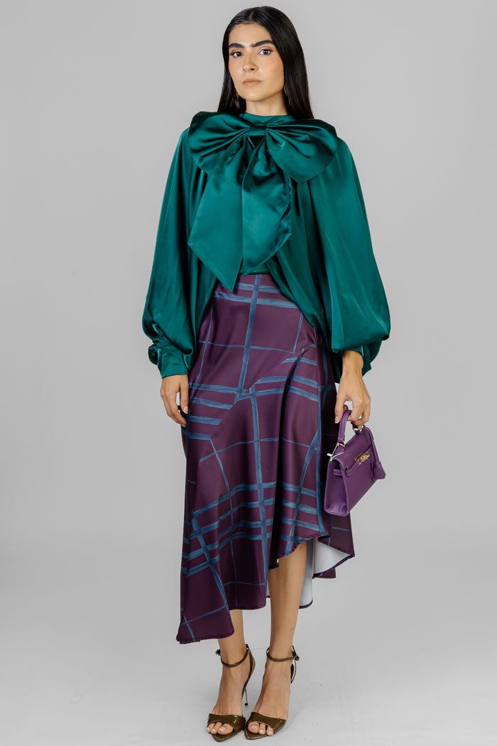 FALDA ASIMÉTRICA PLAID