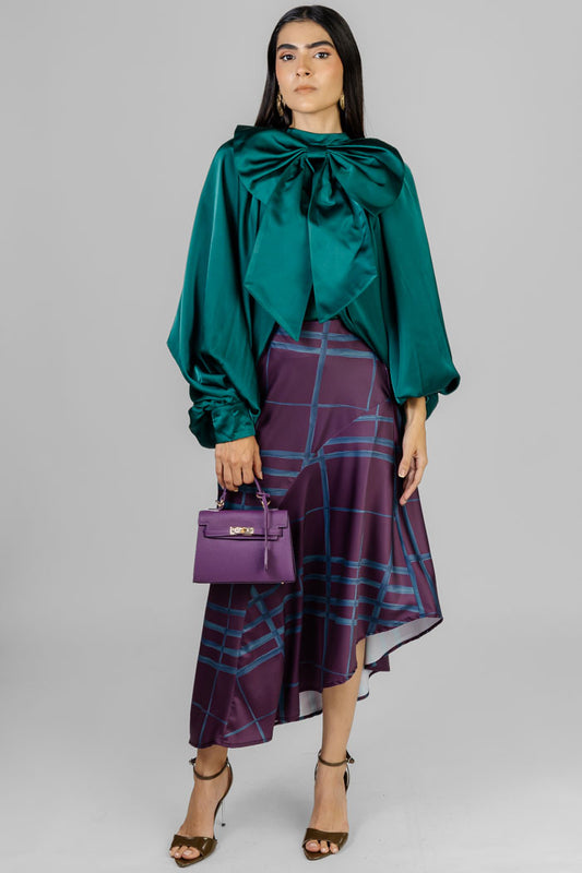 FALDA ASIMÉTRICA PLAID