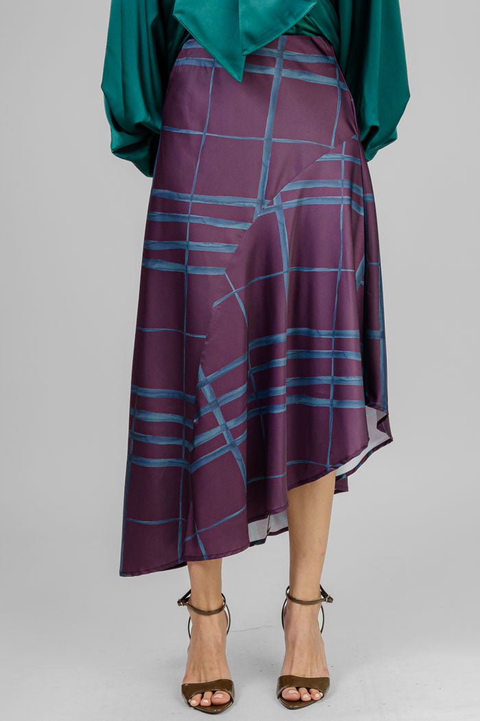 FALDA ASIMÉTRICA PLAID