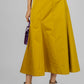 FALDA MIDI MOSTAZA
