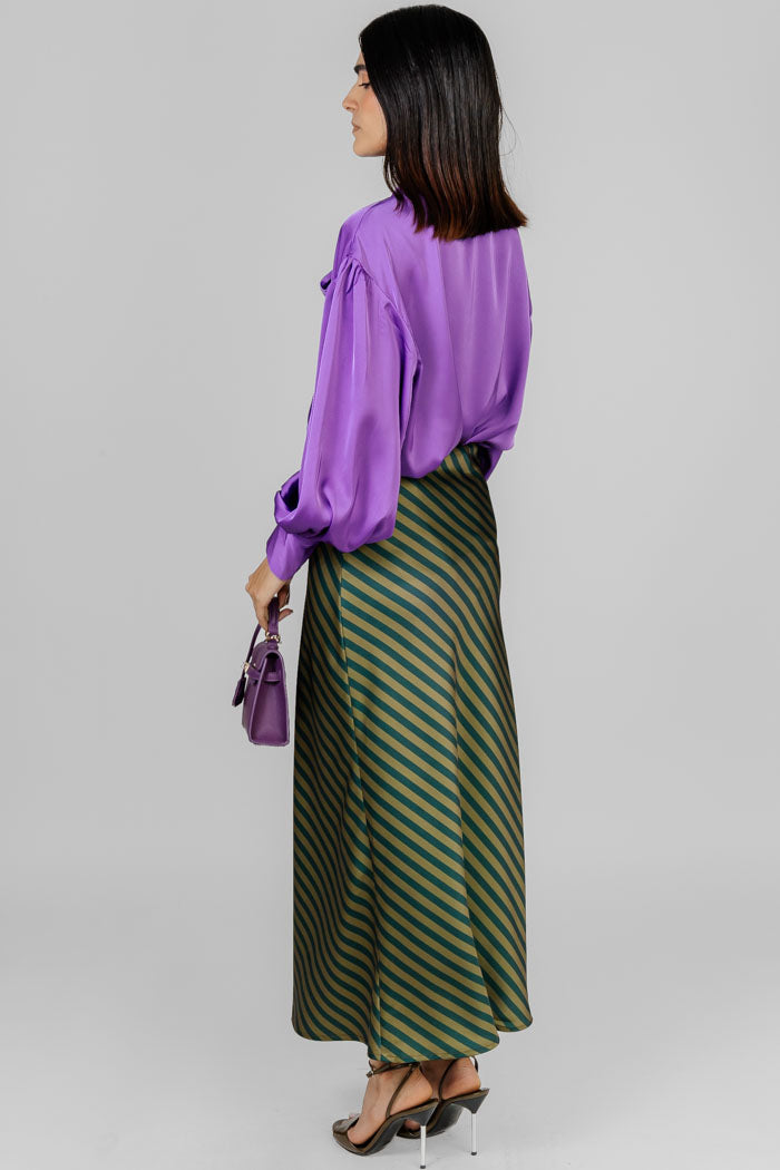 FALDA MIDI STRIPED