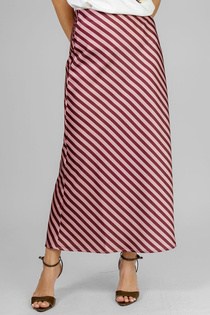 FALDA MIDI STRIPED