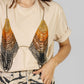 BLUSA BEIGE BEADWORK