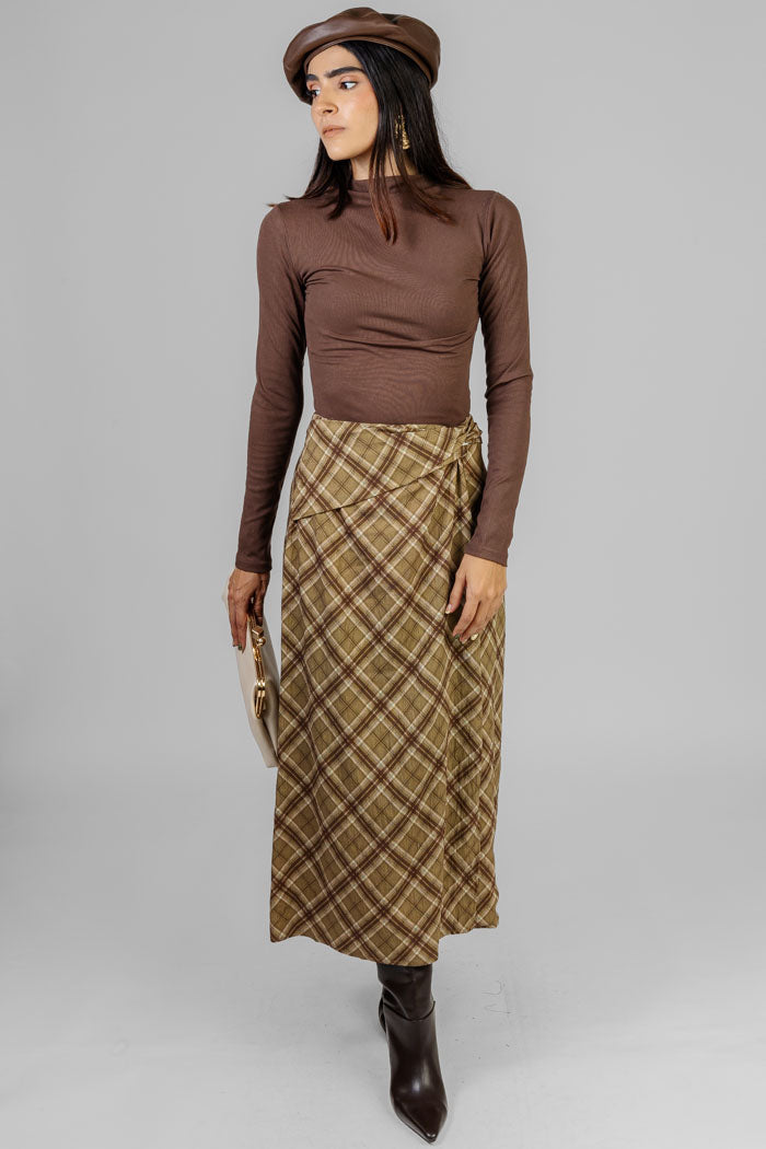 FALDA MIDI PLAID